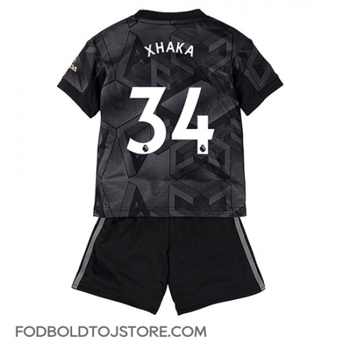 Arsenal Granit Xhaka #34 Udebanesæt Børn 2022-23 Kortærmet (+ Korte bukser)